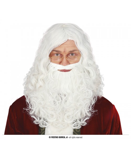 PARRUCCA CON BARBA BABBO NATALE IN CONFEZIONE EXTRA -