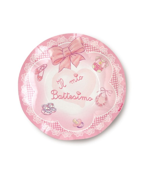 PIATTO BATT. ROSA NEW DM 21cm 10 PZ