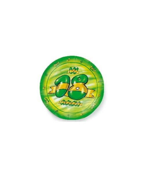 PIATTO 18 ANNI DM 21 CM 10 PZ