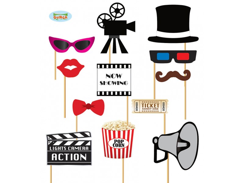 SET PHOTO BOOTH CINEMA 12 PZ - L'Officina delle feste