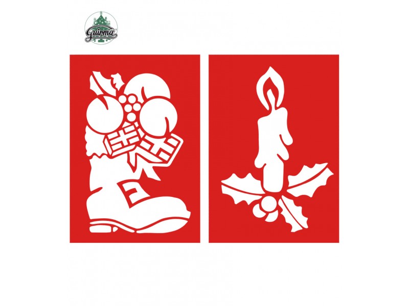 STANCIL NATALE 25X35 2PZ - L'Officina delle feste