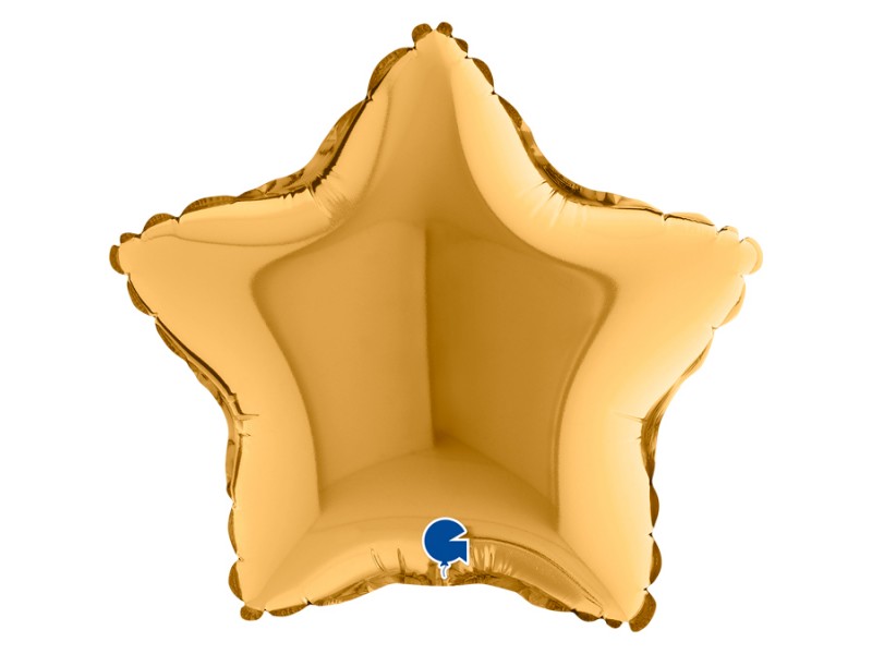 PALLONE MYLAR STELLA 9" gold CM. 23 - L'Officina delle feste