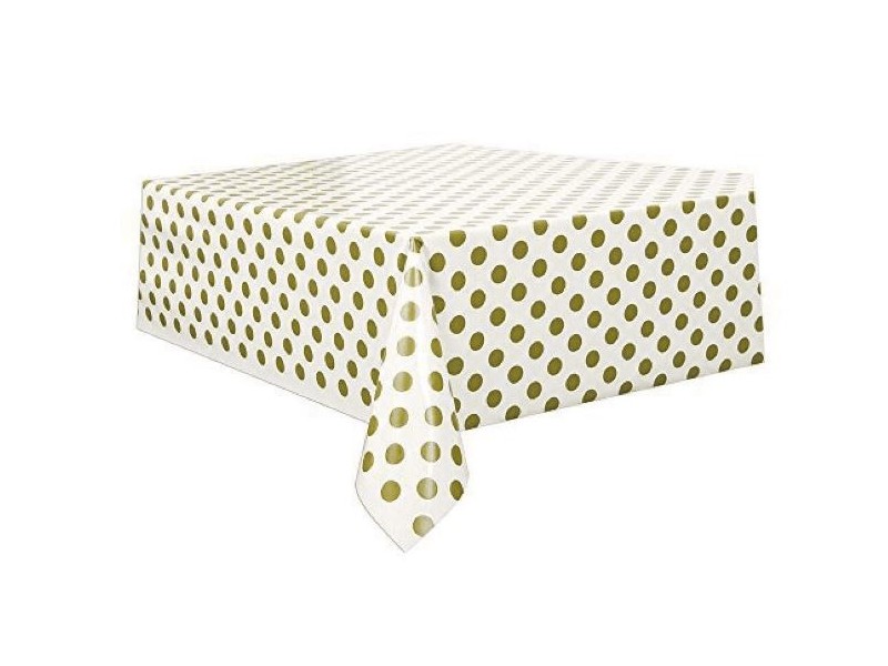 TOVAGLIA PL. BIANCA POIS ORO 137X274CM - L'Officina delle feste