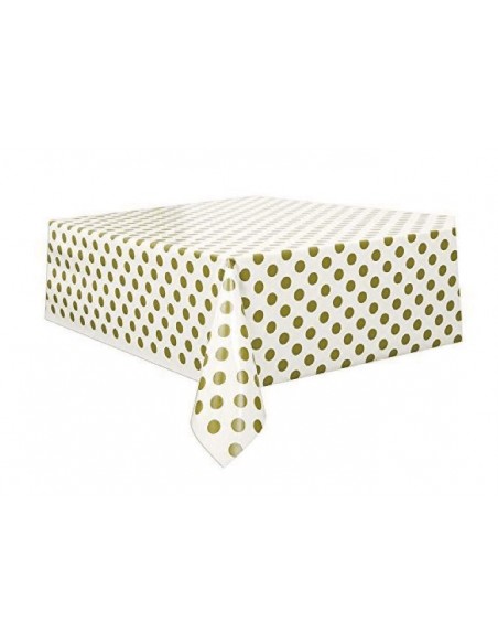 TOVAGLIA PL. BIANCA POIS ORO 137X274CM - L'Officina delle feste