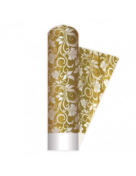 TOVAGLIA DAMASCATA MT.120X5 CELEBRETY GOLD - L'Officina delle