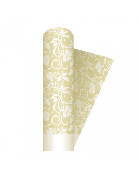 TOVAGLIA DAMASCATA MT.120X5 CELEBRITY IVORY - L'Officina delle