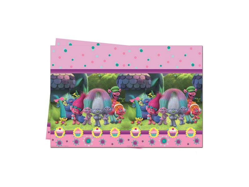 TOVAGLIA PLASTICA 120X180CM TROLLS 1PZ - L'Officina delle feste