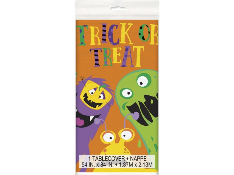 TOVAGLIA PLASTICA HALLOWEEN MONSTERS 54X84CM - L'Officina delle