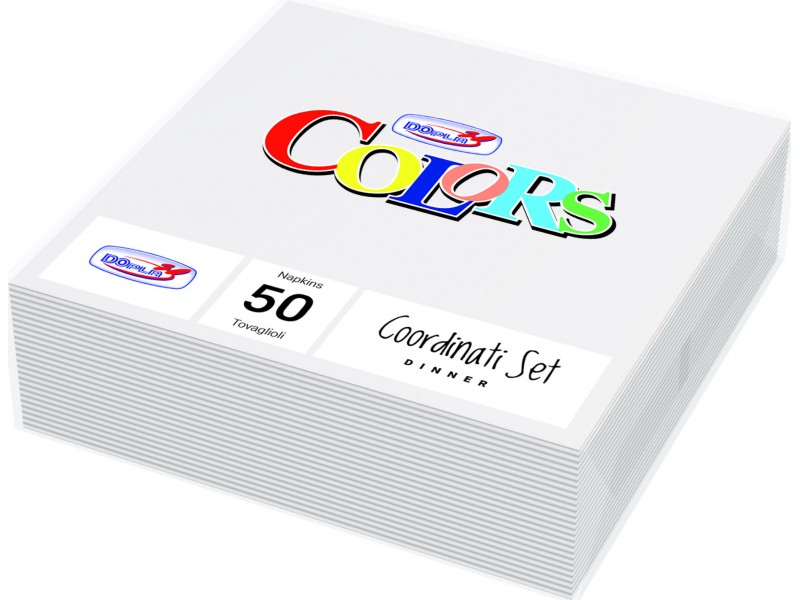 TOVAGLIOLI 33X33 pz. 50 BIANCO - L'Officina delle feste