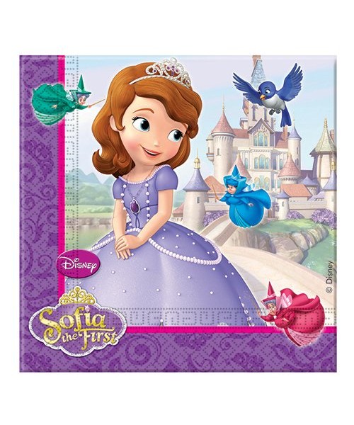 TOVAGLIOLI 33X33 SOFIA LA PRINCIPESSA 20PZ - L'Officina delle