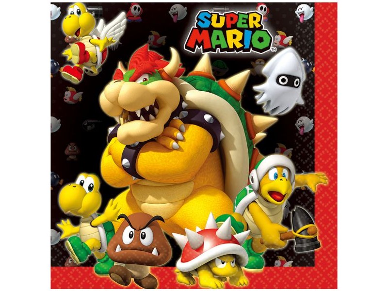 TOVAGLIOLI 33X33CM SUPER MARIO BROS PZ.20 - L'Officina delle