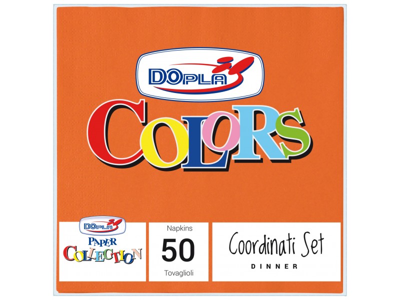 TOVAGLIOLO 33X33 PZ. 50 ARANCIO - L'Officina delle feste