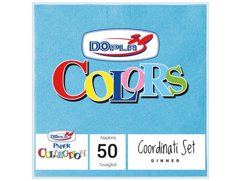 TOVAGLIOLO 33X33 PZ. 50 CELESTE - L'Officina delle feste