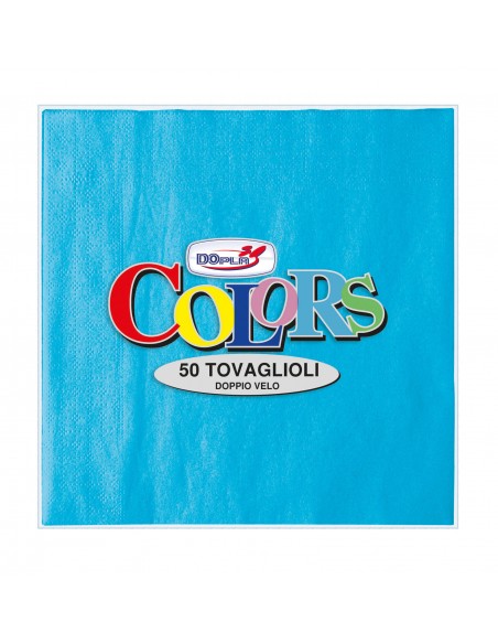 TOVAGLIOLO 33X33 PZ.50 TURCHESE - L'Officina delle feste