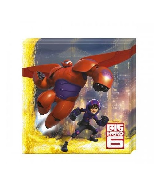TOVAGLIOLI 33x33CM BIG HERO 20PZ - L'Officina delle feste