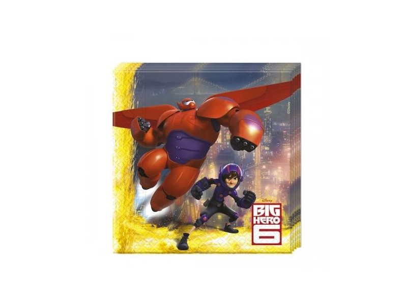 TOVAGLIOLI 33x33CM BIG HERO 20PZ - L'Officina delle feste