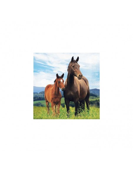 TOVAGLIOLI PZ. 8 PONY E CAVALLI 266ML - L'Officina delle feste