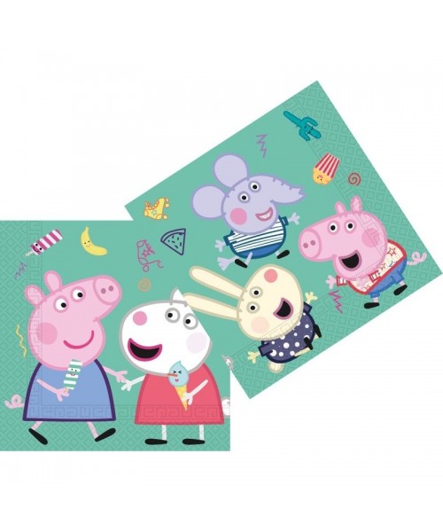 TOVAGLIOLO 33X33 PEPPA PIG MESSY 20PZ - L'Officina delle feste