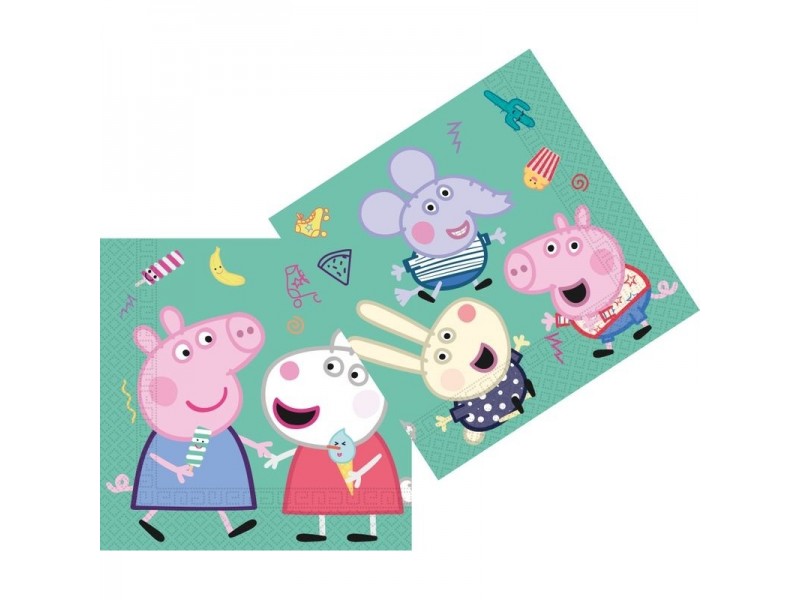 TOVAGLIOLO 33X33 PEPPA PIG MESSY 20PZ - L'Officina delle feste