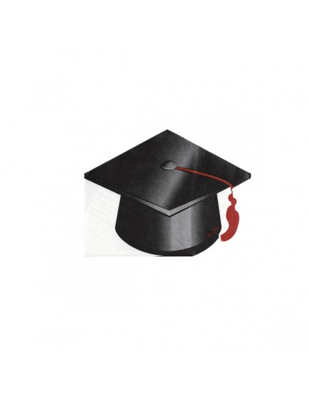 TOVAGLIOLI 33x25 cm SAGOMA CAPPELLO LAUREA 16PZ - L'Officina TOVAGLIOLI 33x25 cm SAGOMA CAPPELLO LAUREA 16PZ - L'Officina