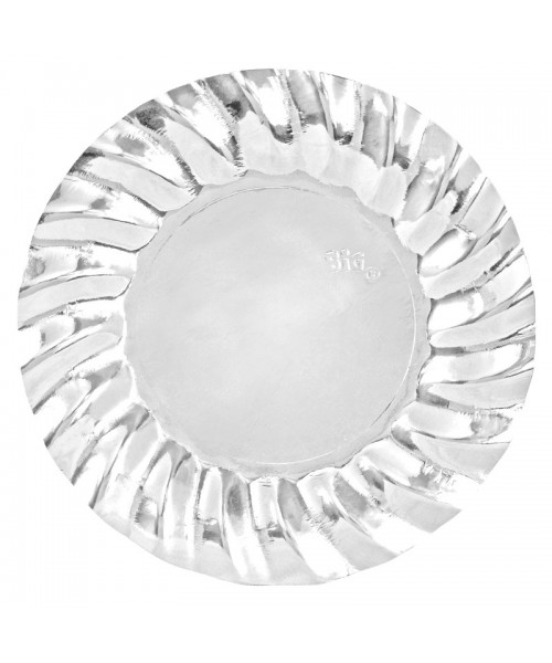 PIATTO CARTA Ø 30CM. WAVY SILVER ARGENTO 6PZ - L'Officina delle