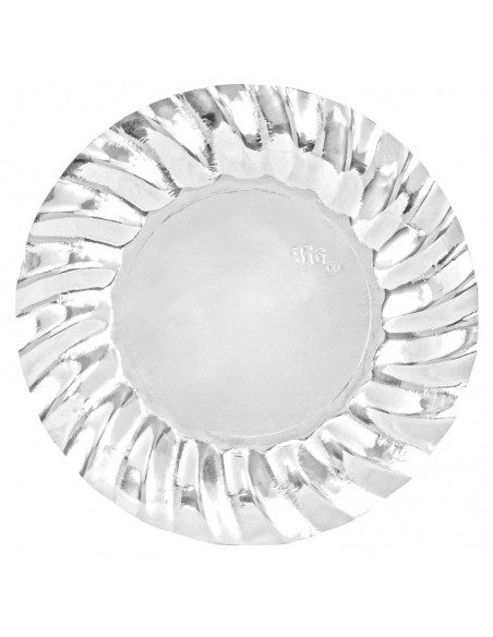 PIATTO CARTA Ø 30CM. WAVY SILVER ARGENTO 6PZ - L'Officina delle