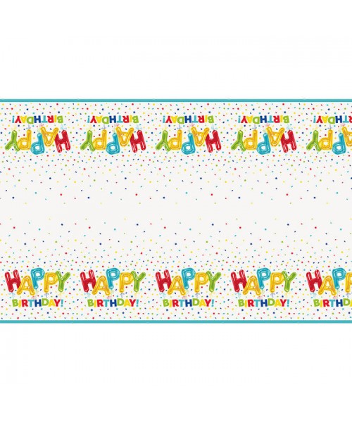 TOVAGLIA PLAST. 137X213 CM. HAPPY BIRTHDAY - L'Officina delle