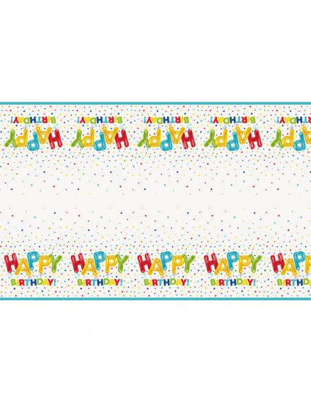 TOVAGLIA PLAST. 137X213 CM. HAPPY BIRTHDAY - L'Officina delle