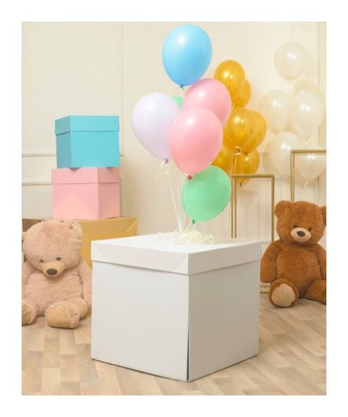 SCATOLA BOX SURPRICE CM. 50X50X65 BIANCA - L'Officina delle