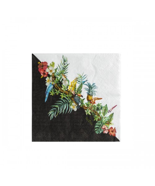 TOVAGLIOLO 33X33 3 VELI TROPICAL JUNGLE 16PZ - L'Officina delle