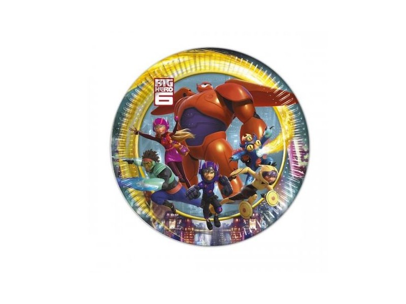 PIATTO CARTA 20CM BIG HERO 8PZ - L'Officina delle feste