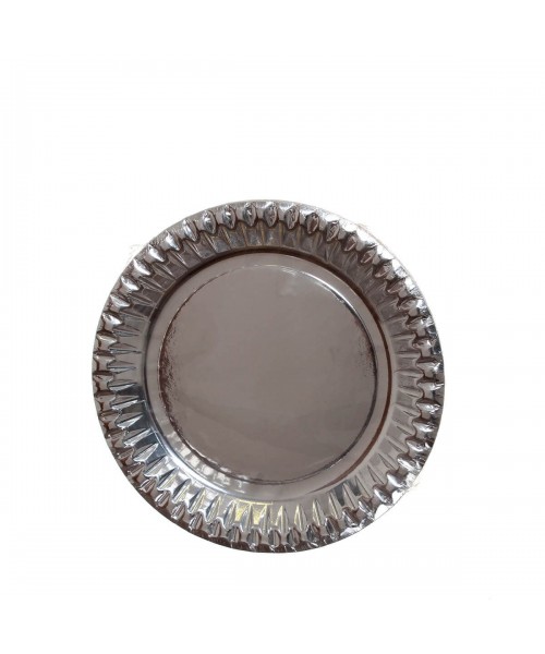 PIATTO CARTA DIAM. 23 CM ARGENTO - L'Officina delle feste