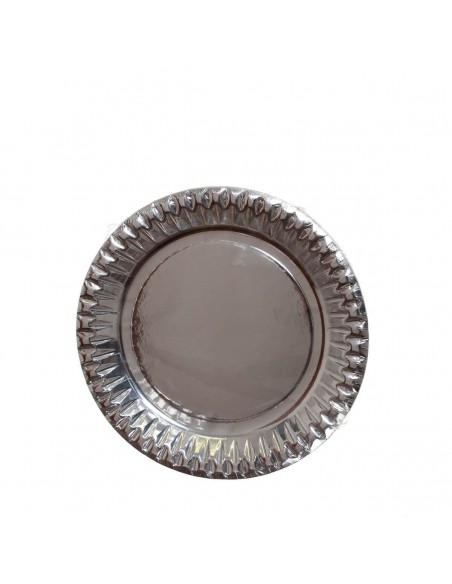 PIATTO CARTA DIAM. 23 CM ARGENTO - L'Officina delle feste