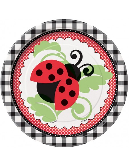 PIATTO 18CM 8PZ COCCINELLE - L'Officina delle feste