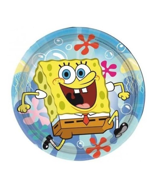 PIATTO 18CM SPONGEBOB 8PZ - L'Officina delle feste