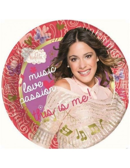 Piatto 20 cm busta 8 *Violetta MUSIC PASSION - L'Officina delle