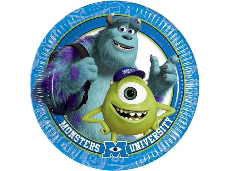 Piatto 20 cm busta 8 pz *Monster University - L'Officina delle