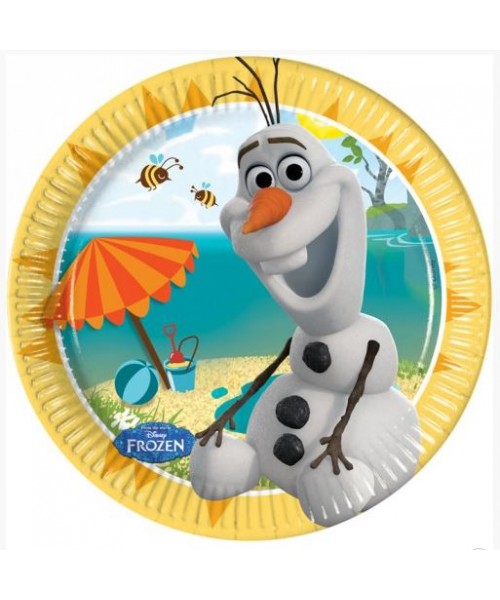 PIATTO CARTA 20CM OLAF FROZEN 8PZ - L'Officina delle feste