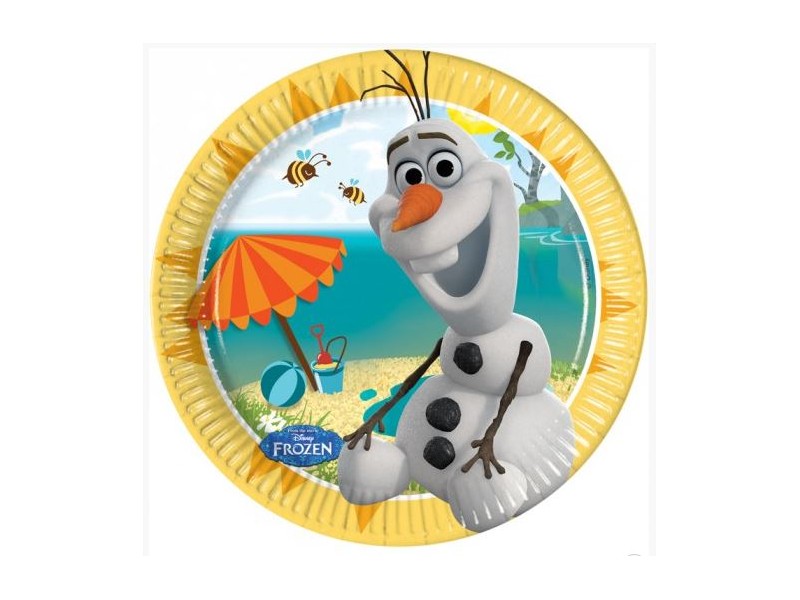 PIATTO CARTA 20CM OLAF FROZEN 8PZ - L'Officina delle feste