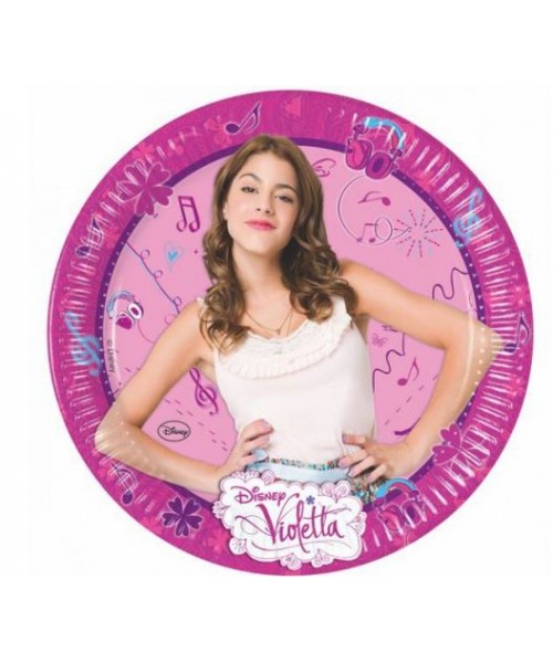 Piatto 23 cm busta 8 Violetta - L'Officina delle feste