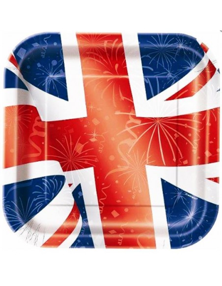 PIATTO QUADRO CM. 23 BEST OF BRITISH - L'Officina delle feste