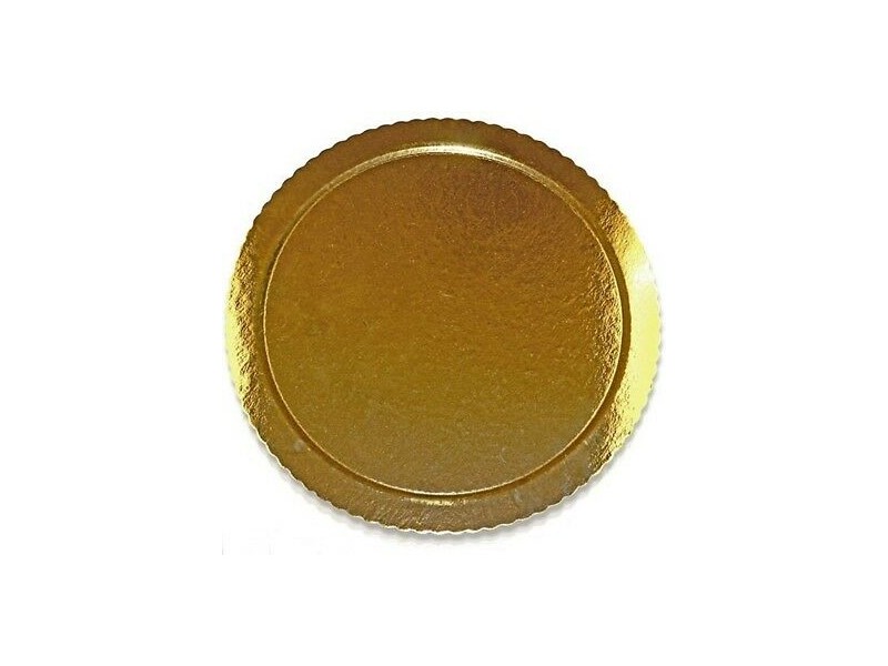 PIATTO SOTTOTORTA ORO C/SMERLO 32 CM 2PZ - L'Officina delle