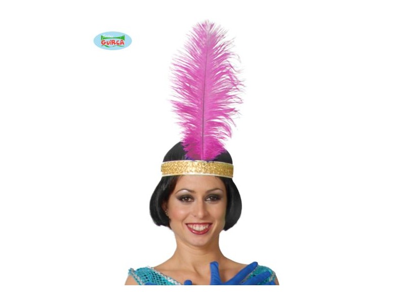 PIUMA STRUZZO ROSA GRANDE 40CM - L'Officina delle feste