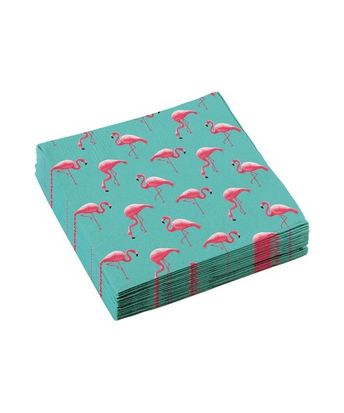 TOVAGLIOLO 33X33CM FLAMINGO FENICOTTERO 20PZ - L'Officina delle