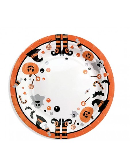 PIATTO HALLOWEEN 18CM 8PZ - L'Officina delle feste