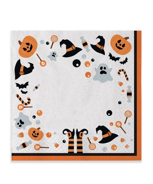 TOVAGLIOLI 33X33 HALLOWEEN 20PZ - L'Officina delle feste