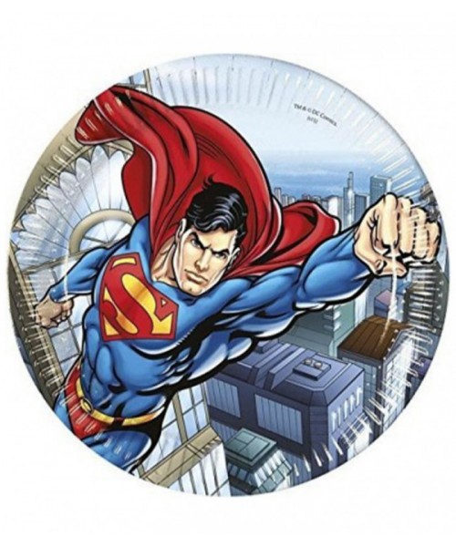 PIATTO CARTA 8PZ SUPERMAN - L'Officina delle feste