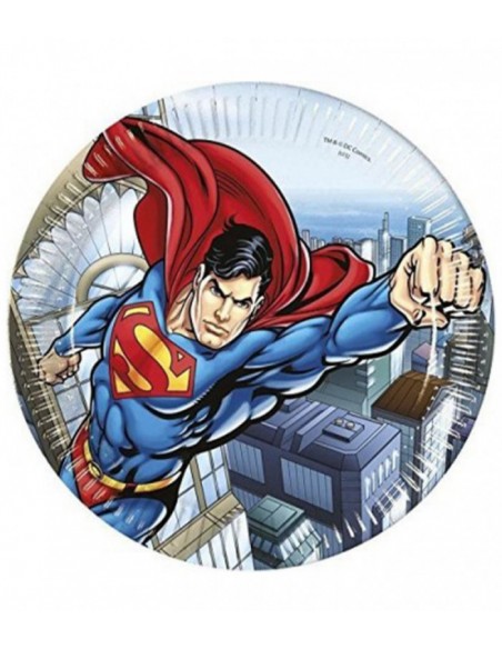 PIATTO CARTA 8PZ SUPERMAN - L'Officina delle feste PIATTO CARTA 8PZ SUPERMAN - L'Officina delle feste