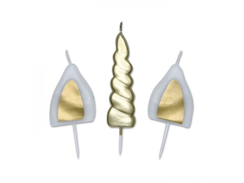 SET CANDELINE PICKS UNICORNO 13CM - L'Officina delle feste