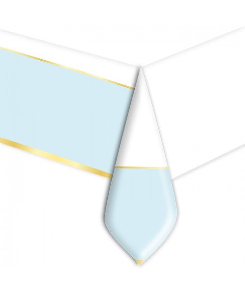 Tovaglia in plastica chic celeste140x270cm 2